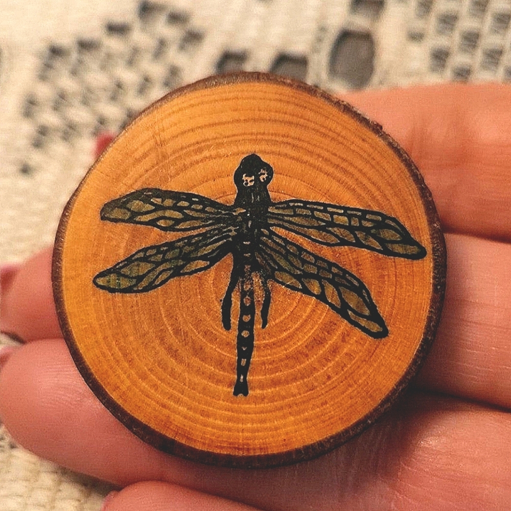 Dragonfly Wood Clutch Pin